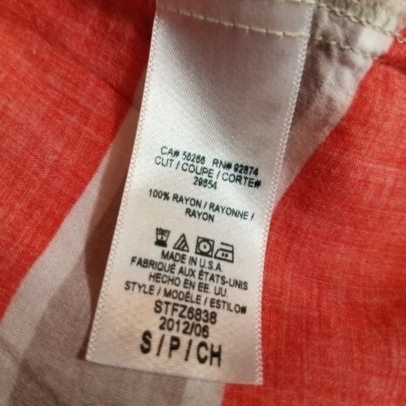 ~ Splendid top striped orange beige cuff‎ scoop S - Picture 5 of 7